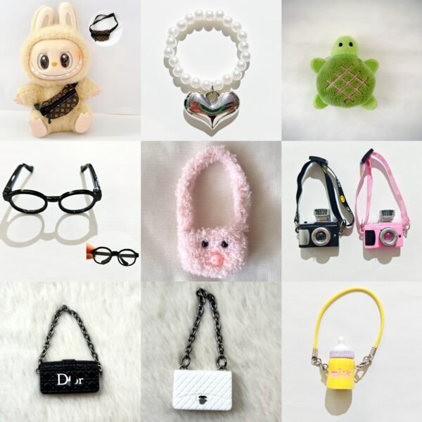Labubu Purses,Labubu Purses outfits,Clothes for Labubu Outfit,17cm Doll Purses, Purses for Dolls Outfit, Accessories for 17cm Dolls Clothes